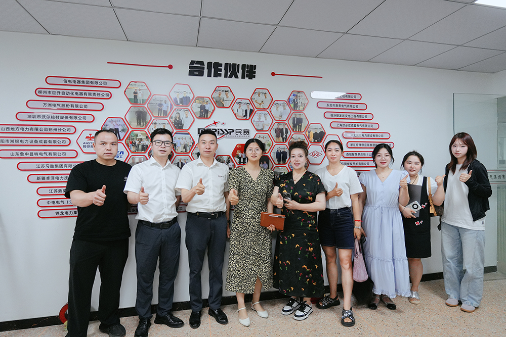 熱烈歡迎五色傳媒袁總率企業(yè)家朋友們來民賽電氣視察指導工作